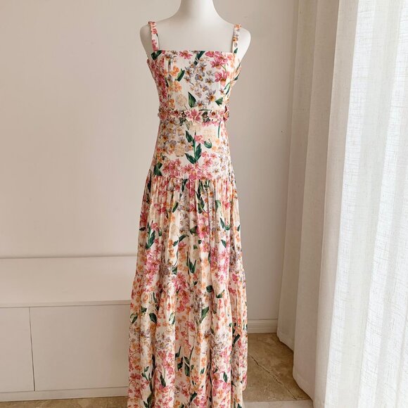 Agua by Agua Bendita Lima Jardinera Dress | Pink/Floral - Picture 2 of 10